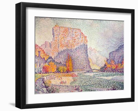 The Cliffs at Castellane, 1902-Paul Signac-Framed Giclee Print