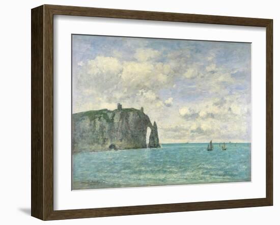 The Cliffs at Etretat, 1890-Eugène Boudin-Framed Giclee Print