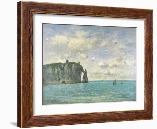 The Cliffs at Etretat, 1890-Eugène Boudin-Framed Giclee Print