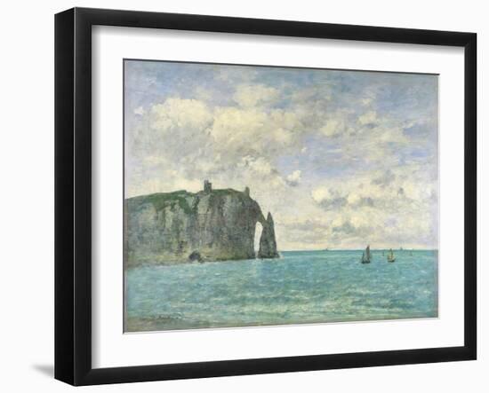 The Cliffs at Etretat, 1890-Eugène Boudin-Framed Giclee Print