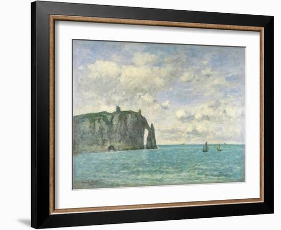 The Cliffs at Etretat, 1890-Eugène Boudin-Framed Giclee Print