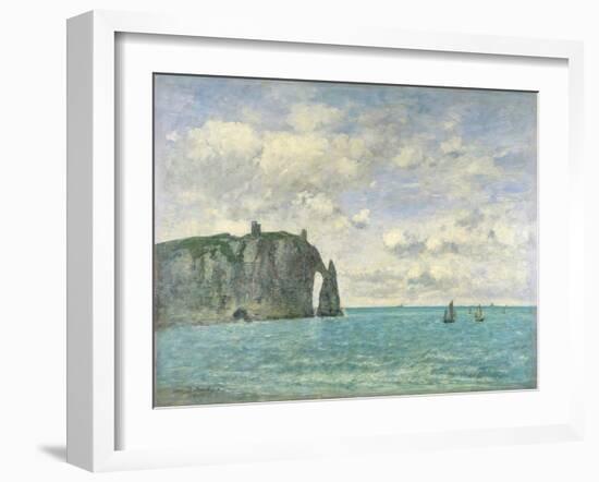 The Cliffs at Etretat, 1890-Eugène Boudin-Framed Giclee Print