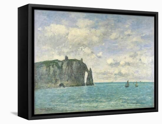 The Cliffs at Etretat, 1890-Eugène Boudin-Framed Premier Image Canvas