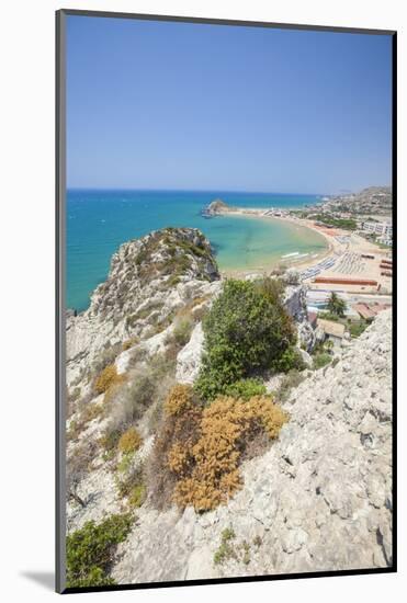 The cliffs frame the turquoise sea and the sandy beach of Licata, Province of Agrigento, Sicily, It-Roberto Moiola-Mounted Photographic Print