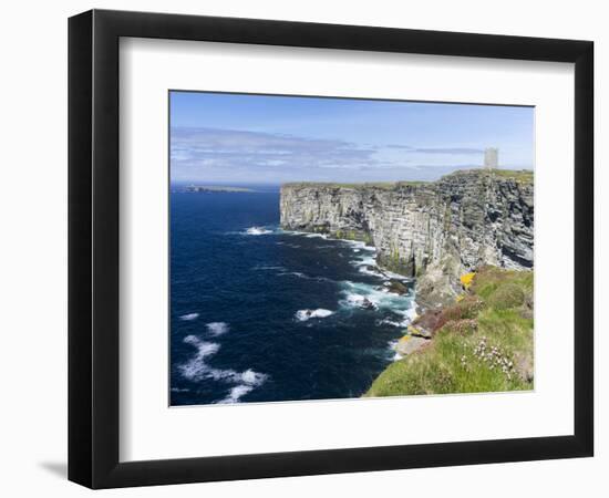 The Cliffs of Marwick Head, Kirkwall, Orkney islands, Scotland.-Martin Zwick-Framed Photographic Print
