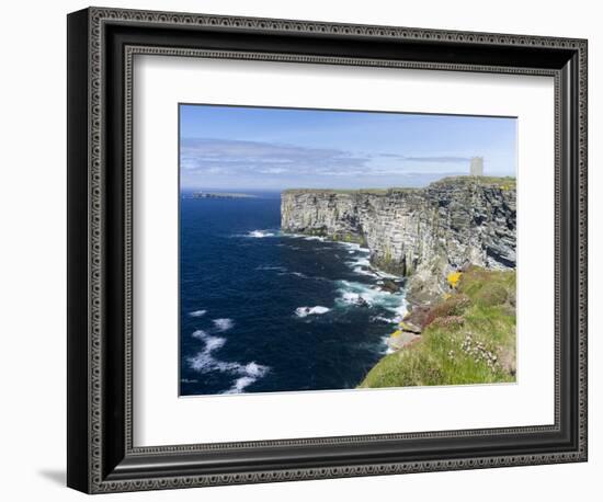 The Cliffs of Marwick Head, Kirkwall, Orkney islands, Scotland.-Martin Zwick-Framed Photographic Print