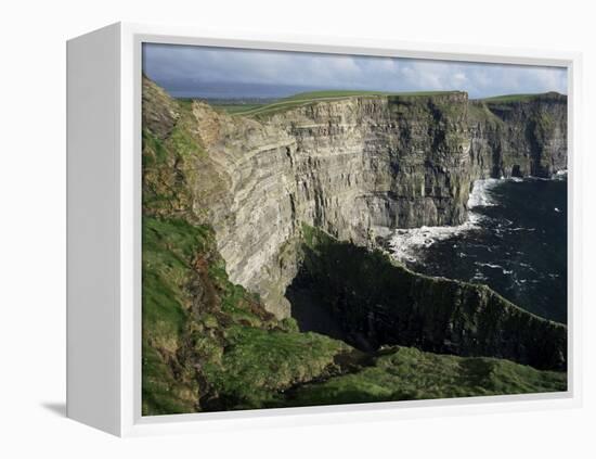 The Cliffs of Moher, Looking Towards Hag's Head from O'Brian's Tower, County Clare, Eire-Gavin Hellier-Framed Premier Image Canvas