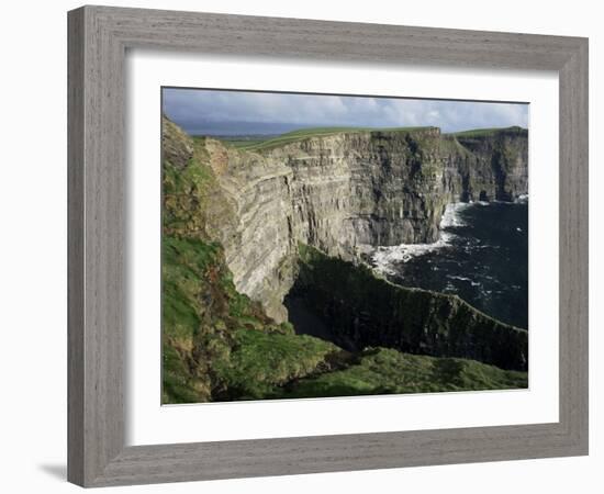 The Cliffs of Moher, Looking Towards Hag's Head from O'Brian's Tower, County Clare, Eire-Gavin Hellier-Framed Photographic Print