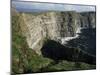 The Cliffs of Moher, Looking Towards Hag's Head from O'Brian's Tower, County Clare, Eire-Gavin Hellier-Mounted Photographic Print