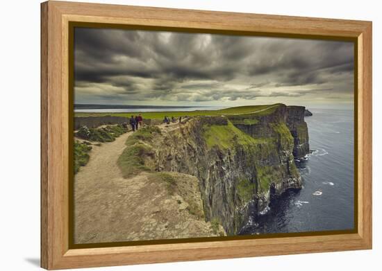 The Cliffs of Moher, near Lahinch, County Clare, Munster, Republic of Ireland, Europe-Nigel Hicks-Framed Premier Image Canvas