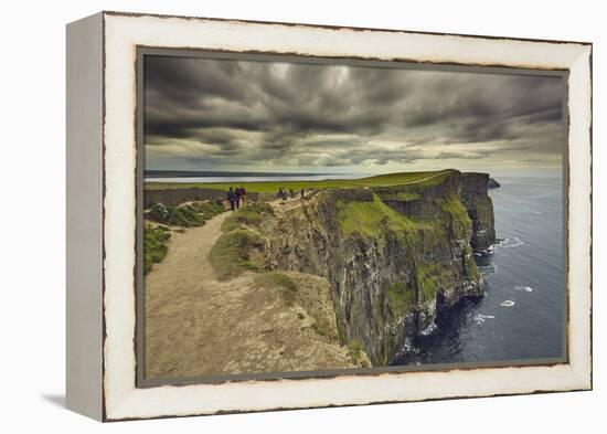 The Cliffs of Moher, near Lahinch, County Clare, Munster, Republic of Ireland, Europe-Nigel Hicks-Framed Premier Image Canvas