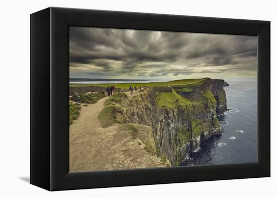 The Cliffs of Moher, near Lahinch, County Clare, Munster, Republic of Ireland, Europe-Nigel Hicks-Framed Premier Image Canvas