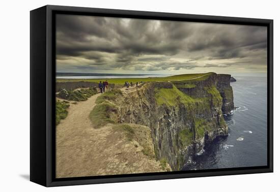 The Cliffs of Moher, near Lahinch, County Clare, Munster, Republic of Ireland, Europe-Nigel Hicks-Framed Premier Image Canvas