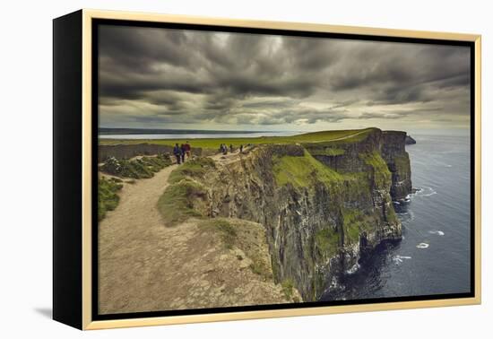 The Cliffs of Moher, near Lahinch, County Clare, Munster, Republic of Ireland, Europe-Nigel Hicks-Framed Premier Image Canvas
