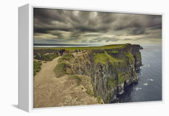 The Cliffs of Moher, near Lahinch, County Clare, Munster, Republic of Ireland, Europe-Nigel Hicks-Framed Premier Image Canvas