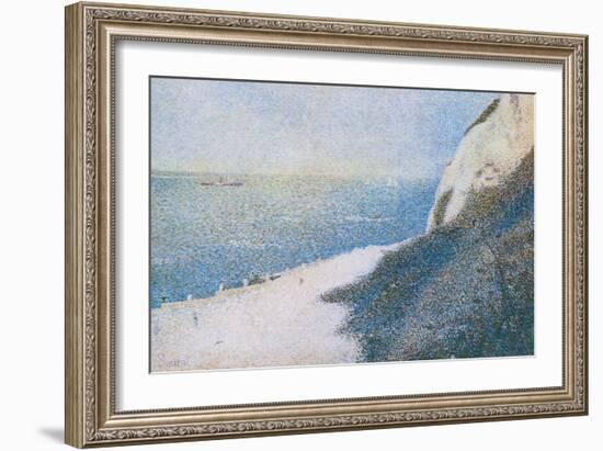 The Cliffs Overlooking the Bay of Honfleur-Georges Seurat-Framed Art Print