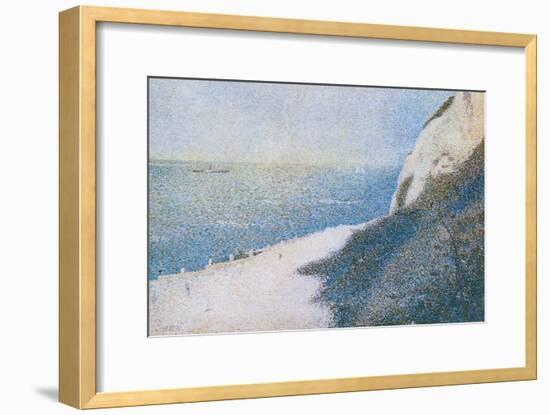 The Cliffs Overlooking the Bay of Honfleur-Georges Seurat-Framed Art Print