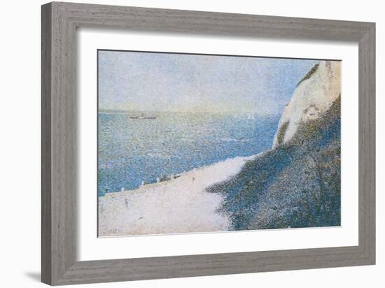 The Cliffs Overlooking the Bay of Honfleur-Georges Seurat-Framed Art Print