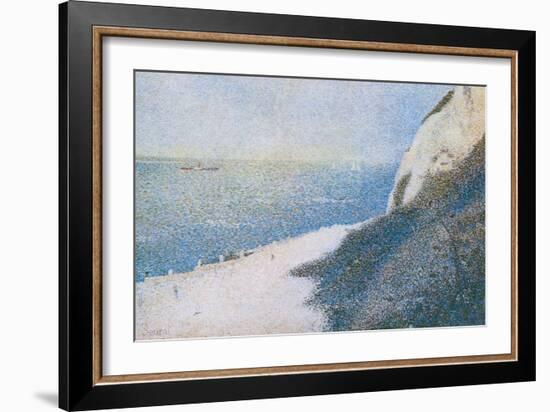 The Cliffs Overlooking the Bay of Honfleur-Georges Seurat-Framed Art Print