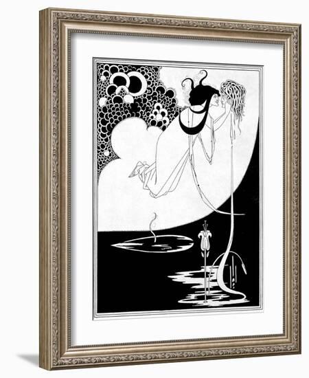 The Climax, Illustration from "Salome" by Oscar Wilde, 1893-Aubrey Beardsley-Framed Giclee Print