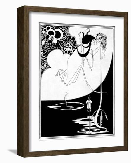 The Climax, Illustration from "Salome" by Oscar Wilde, 1893-Aubrey Beardsley-Framed Giclee Print