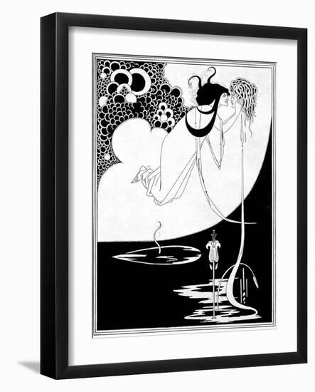 The Climax, Illustration from "Salome" by Oscar Wilde, 1893-Aubrey Beardsley-Framed Giclee Print