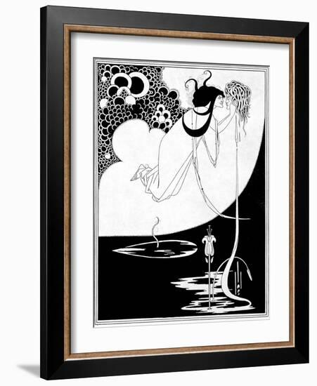 The Climax, Illustration from "Salome" by Oscar Wilde, 1893-Aubrey Beardsley-Framed Giclee Print