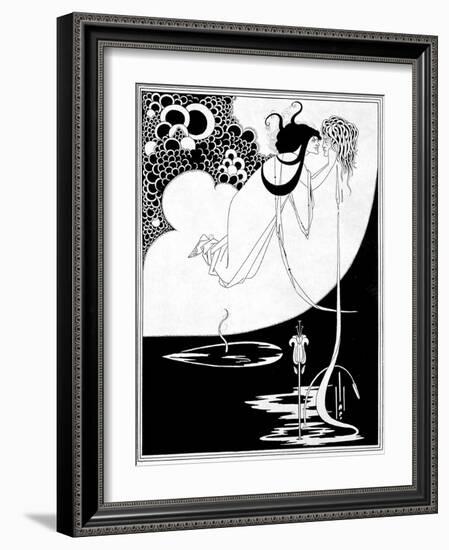 The Climax, Illustration from "Salome" by Oscar Wilde, 1893-Aubrey Beardsley-Framed Giclee Print