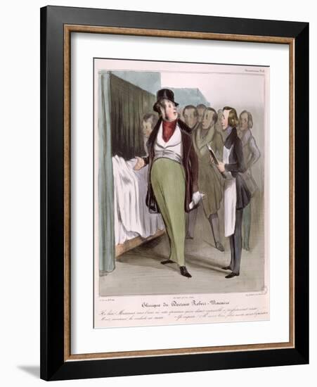 The Clinic of Dr. Robert-Macaire-Honore Daumier-Framed Giclee Print