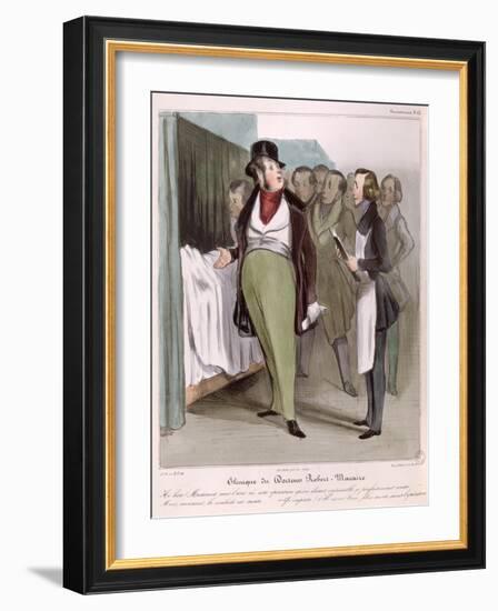 The Clinic of Dr. Robert-Macaire-Honore Daumier-Framed Giclee Print