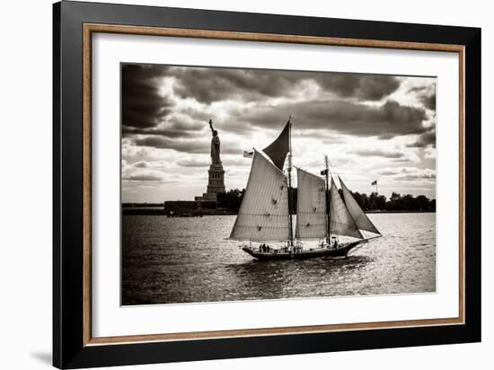 The Clipper and the Liberty-John Brooknam-Framed Premium Giclee Print