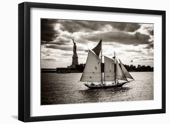 The Clipper and the Liberty-John Brooknam-Framed Premium Giclee Print