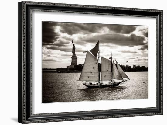 The Clipper and the Liberty-John Brooknam-Framed Premium Giclee Print