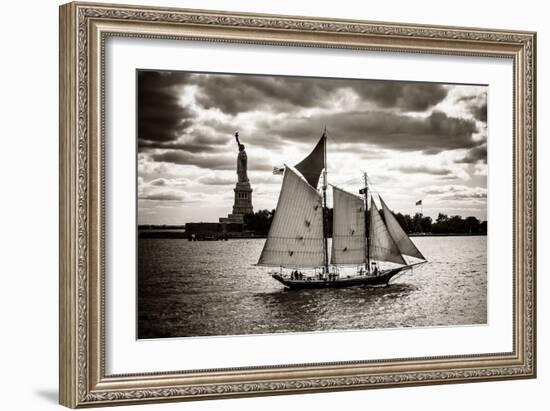 The Clipper and the Liberty-John Brooknam-Framed Art Print