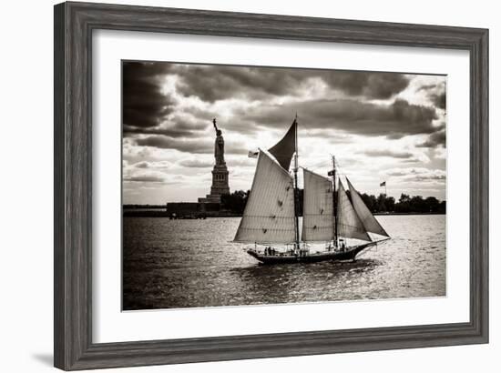 The Clipper and the Liberty-John Brooknam-Framed Art Print