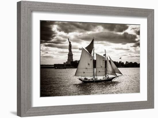 The Clipper and the Liberty-John Brooknam-Framed Art Print