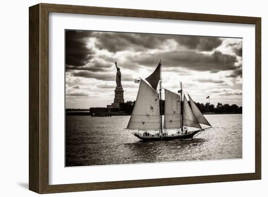 The Clipper and the Liberty-John Brooknam-Framed Art Print