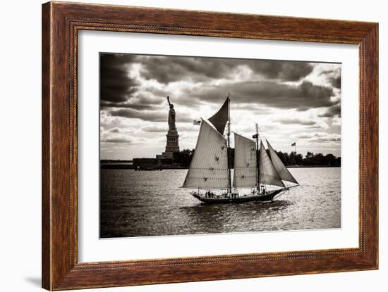 The Clipper and the Liberty-John Brooknam-Framed Art Print