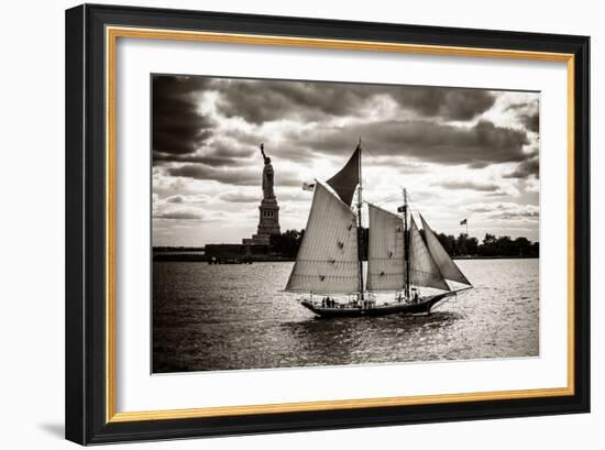 The Clipper and the Liberty-John Brooknam-Framed Art Print