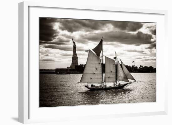 The Clipper and the Liberty-John Brooknam-Framed Art Print