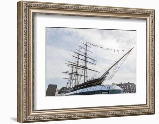 The Clipper Ship Cutty Sark on Display at Greenwich Pier, Greenwich, London-Michael Nolan-Framed Photographic Print