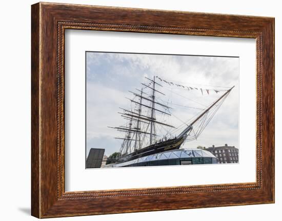 The Clipper Ship Cutty Sark on Display at Greenwich Pier, Greenwich, London-Michael Nolan-Framed Photographic Print
