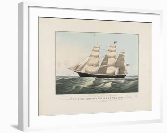 The Clipper Ship “Sovereign of the Seas”, 1852-Nathaniel Currier-Framed Art Print