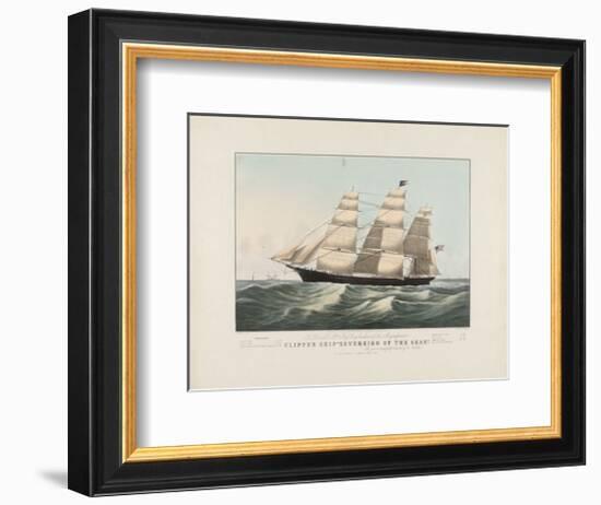 The Clipper Ship, Sovereign of the Seas, c.1852-Currier & Ives-Framed Art Print