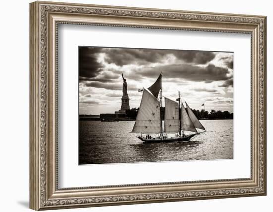 The Clipper & the Liberty-John Brooknam-Framed Photographic Print