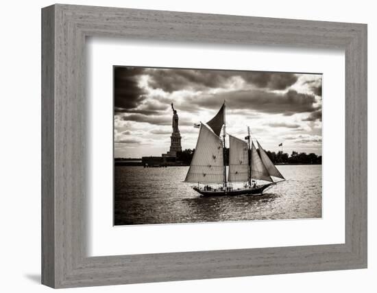 The Clipper & the Liberty-John Brooknam-Framed Photographic Print