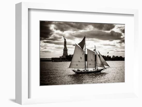 The Clipper & the Liberty-John Brooknam-Framed Photographic Print