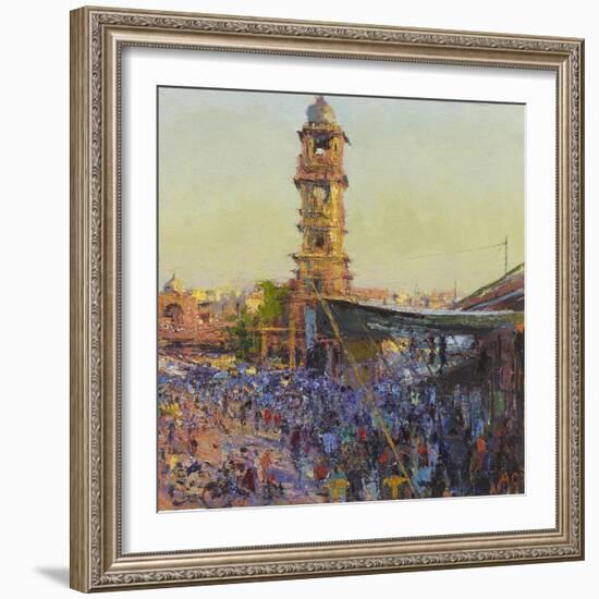 The Clock Tower, Last Light, Jodhpur-Andrew Gifford-Framed Giclee Print