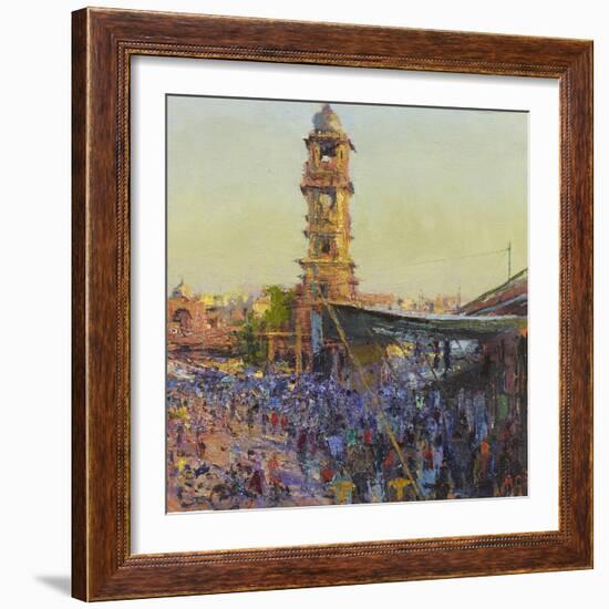 The Clock Tower, Last Light, Jodhpur-Andrew Gifford-Framed Giclee Print