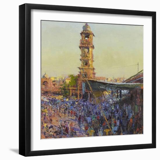 The Clock Tower, Last Light, Jodhpur-Andrew Gifford-Framed Giclee Print